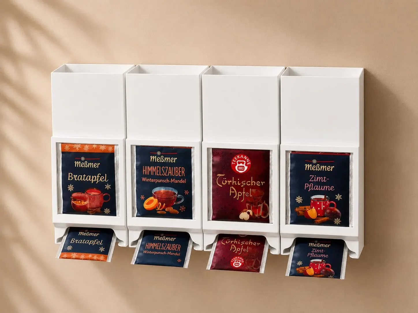 Handgefertigter Teebeutel-Spender zur Wandmontage – Modular & Platzsparend